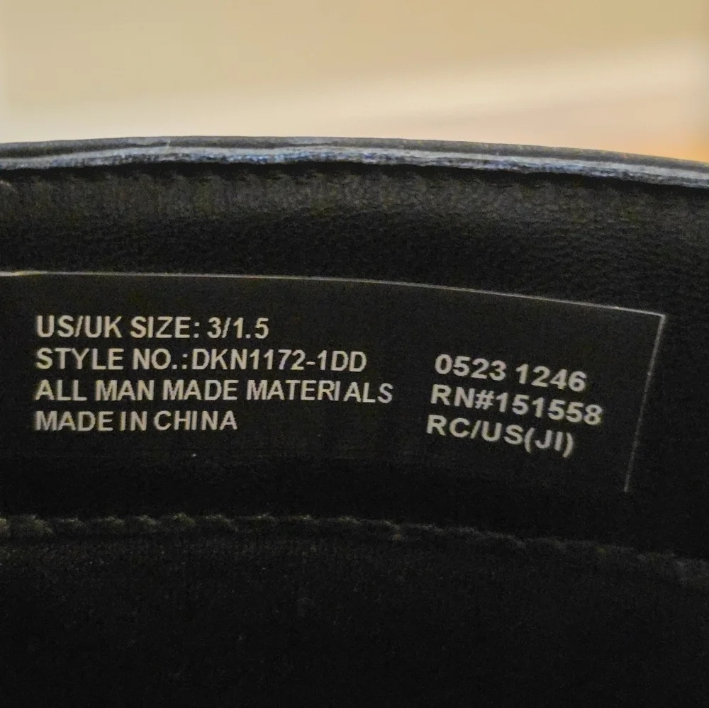 DKNY-  Girls Black Gabby Tall Boot. Size 3